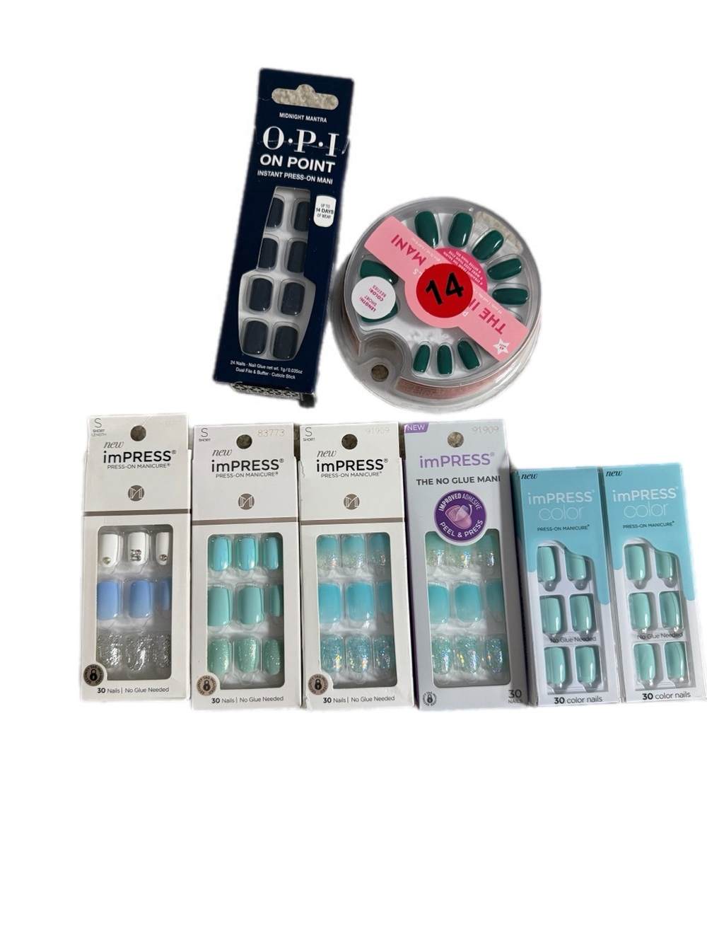 imPRESS Press-On Nails , OPI and Olive & June press on Nails total of 8 (eight)